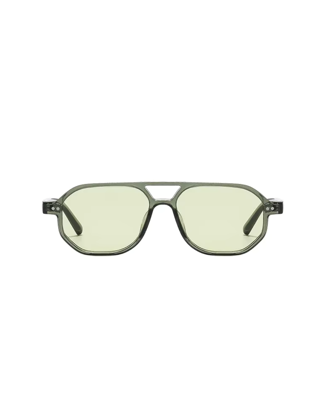 Unisex Sunglasses - Green Sha | UV400 Protection + Leather Case Included