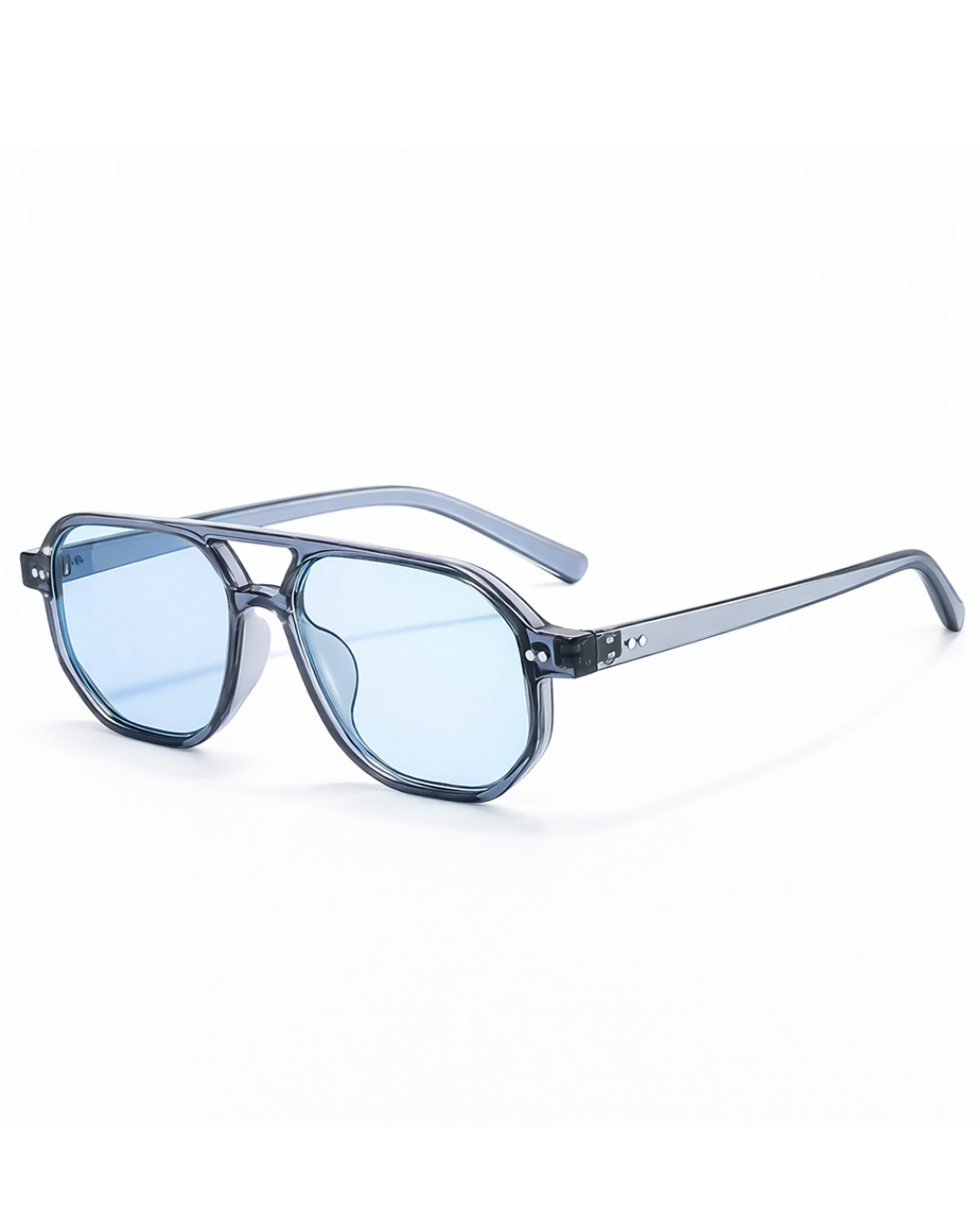 Unisex Sunglasses - Blue Sha | UV400 Protection + Leather Case Included