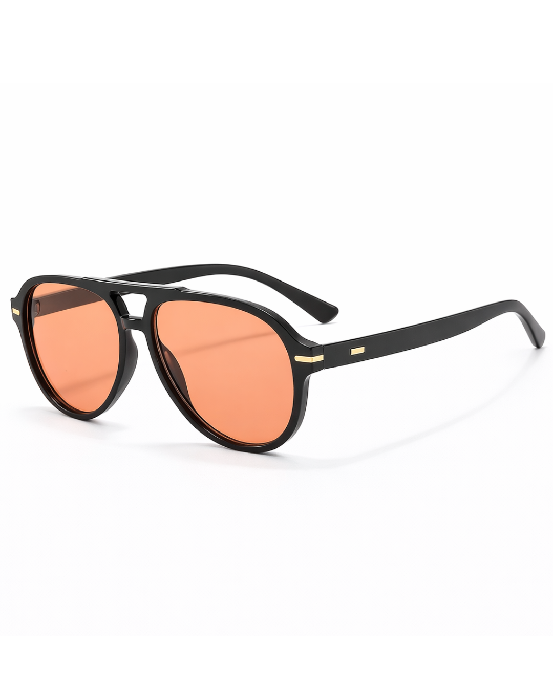Unisex Sunglasses - Casual Orange | UV400 Protection + Leather Case Included