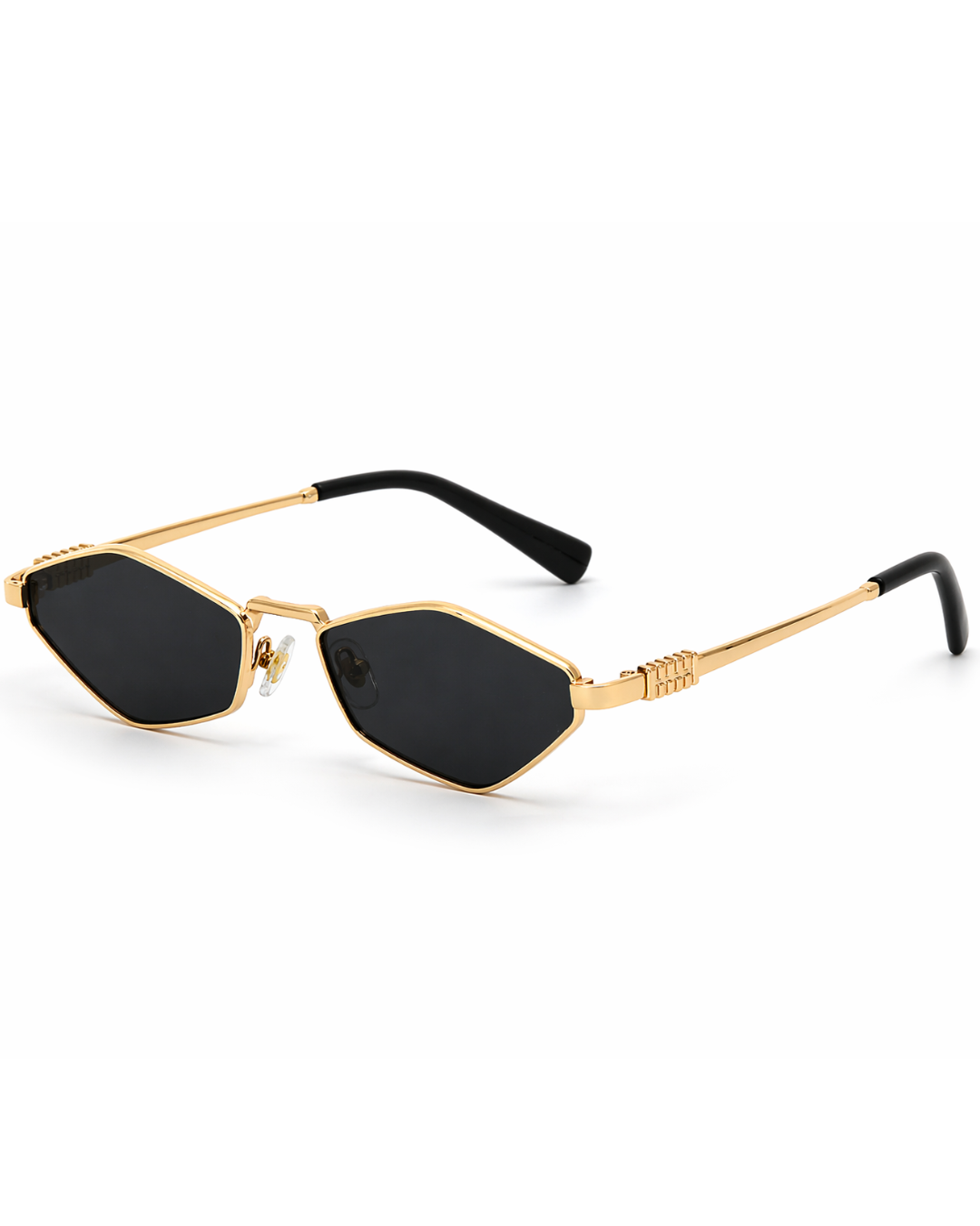Unisex Sunglasses - Gold Shape | UV400 Protection + Leather Case Included